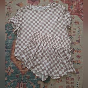 Checkered Shirt and Shorts Set